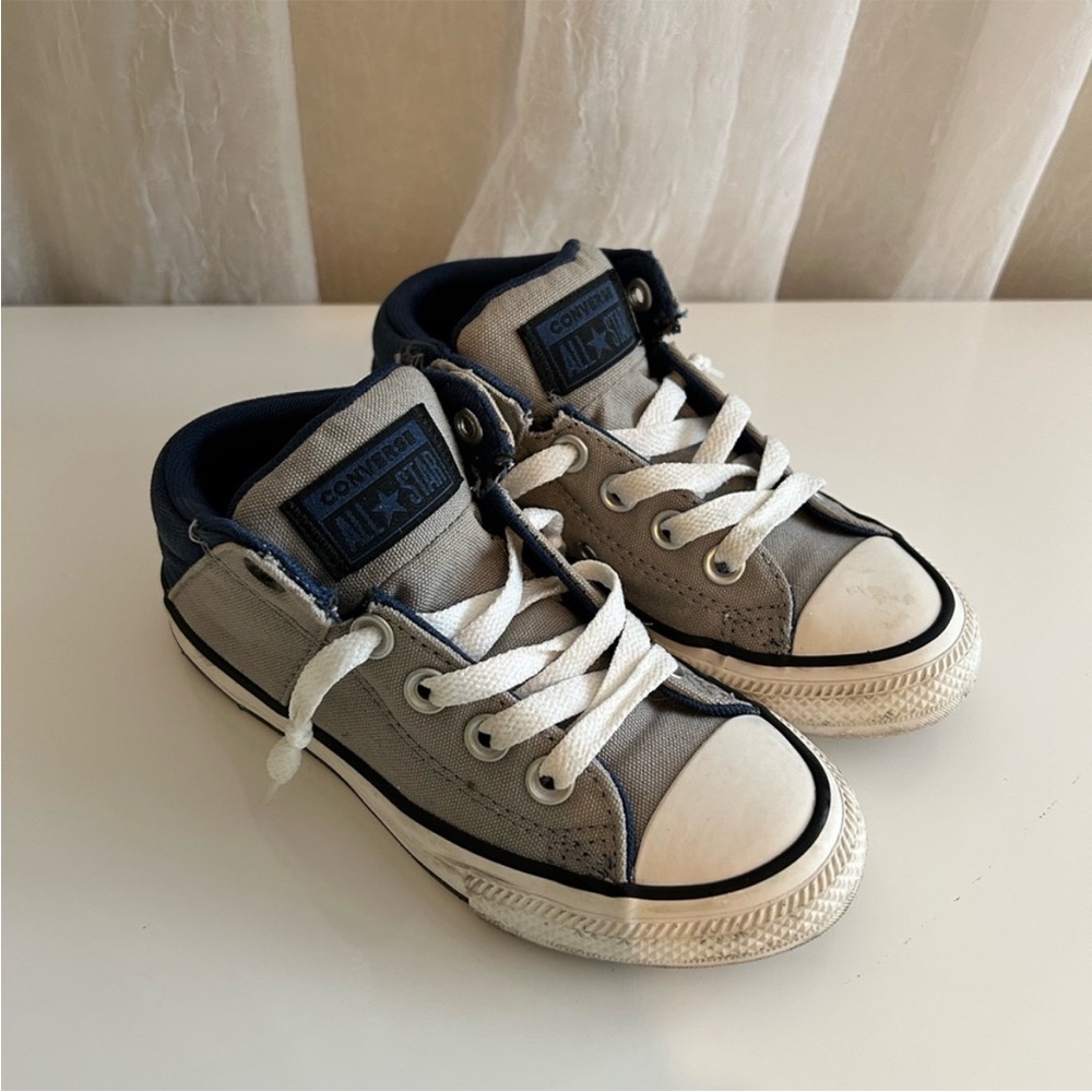 Converse | Grey and blue high top sneakers size 12 ctas axel mid